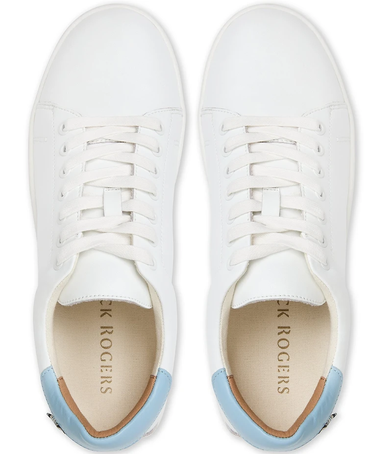 Jack Rogers Marina Water Resistant Leather Lace Up Sneakers