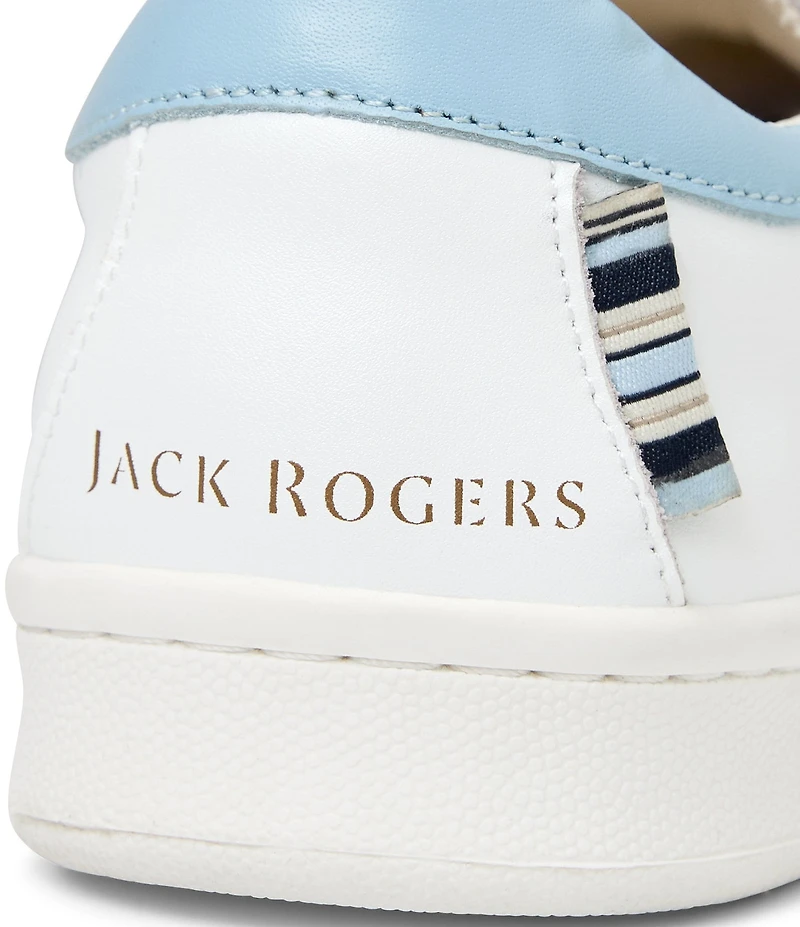 Jack Rogers Marina Water Resistant Leather Lace Up Sneakers