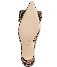 Jack Rogers McClean Bow Slingback Houndstooth Kitten Heel Dress Pumps
