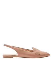 Jack Rogers Pennie Leather Slingback Penny Loafer Flats