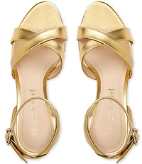 Jack Rogers Peri Metallic Leather Ankle Strap Sandals