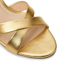Jack Rogers Peri Metallic Leather Ankle Strap Sandals