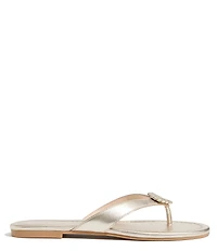 Jack Rogers Roxy Leather Ornamented Flip Flops