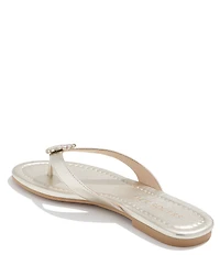 Jack Rogers Roxy Leather Ornamented Flip Flops