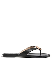 Jack Rogers Roxy Leather Ornamented Flip Flops