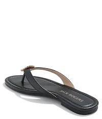 Jack Rogers Roxy Leather Ornamented Flip Flops