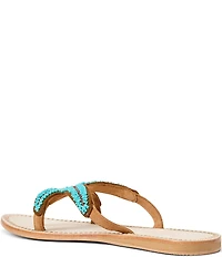 Jack Rogers Starland Beaded Suede Thong Sandals