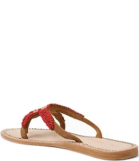 Jack Rogers Starland Beaded Suede Thong Sandals