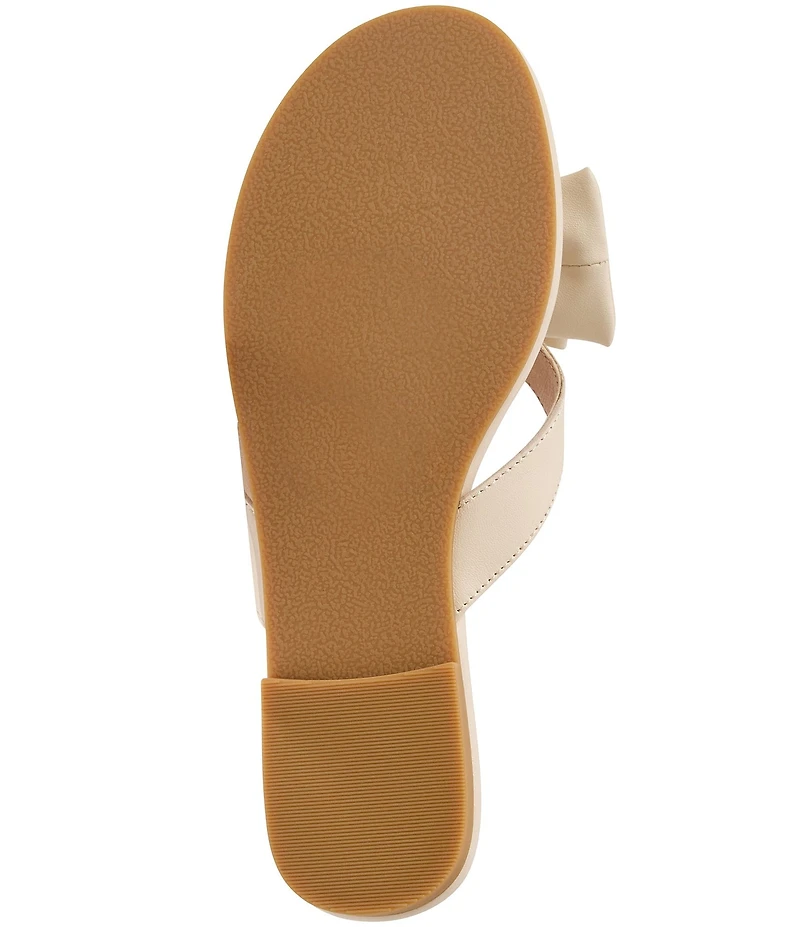 Jack Rogers Vannah Leather Bow Thong Sandals