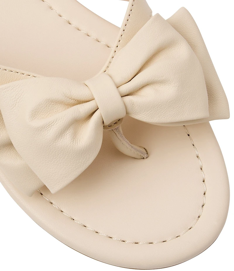 Jack Rogers Vannah Leather Bow Thong Sandals