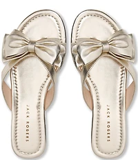 Jack Rogers Vannah Leather Bow Thong Sandals