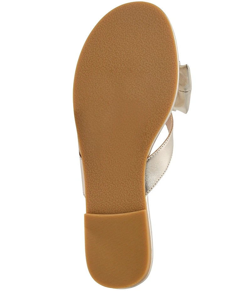 Jack Rogers Vannah Leather Bow Thong Sandals