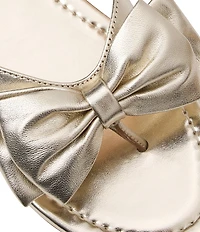 Jack Rogers Vannah Leather Bow Thong Sandals