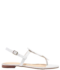 Jack Rogers Worth Leather Ornamented T-Strap Sandals