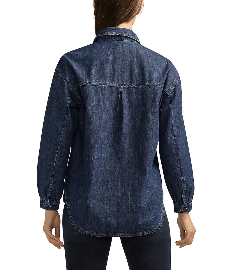 Jag Jeans Collette Denim Relaxed Button Down Patch Pocket Shirt