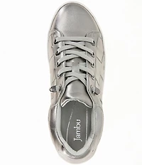 Jambu Chloe Woven Leather Bungee Lace Slip On Sneakers