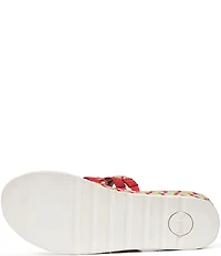 Jambu Dahlia Leather Woven Stud Detail Platform Wedge Sandals