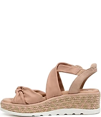 Jambu Diana Leather Knot Platform Wedge Sandals