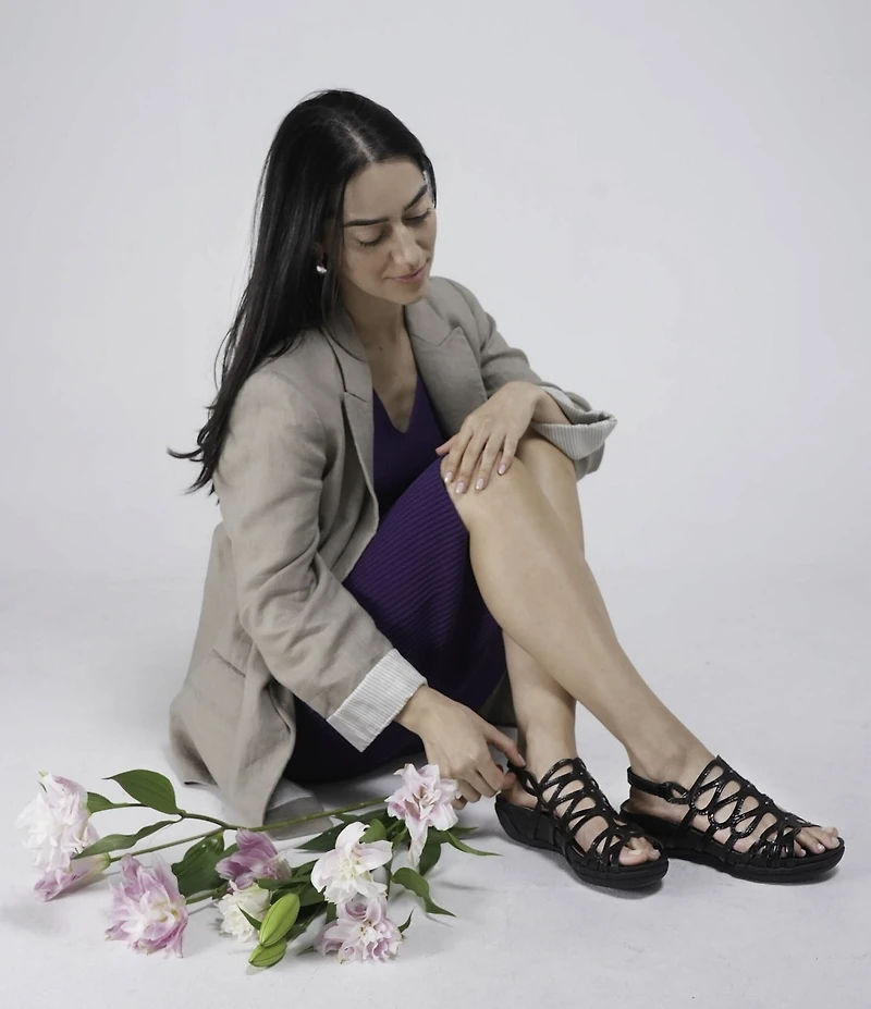 Jambu Miriam Leather Caged Sandals