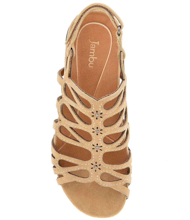 Jambu Miriam Nubuck Suede Caged Sandals