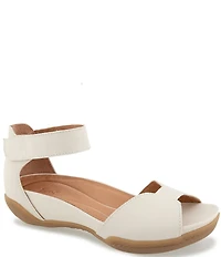 Jambu Missy Leather Ankle Strap Wedge Sandals