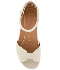 Jambu Missy Leather Ankle Strap Wedge Sandals