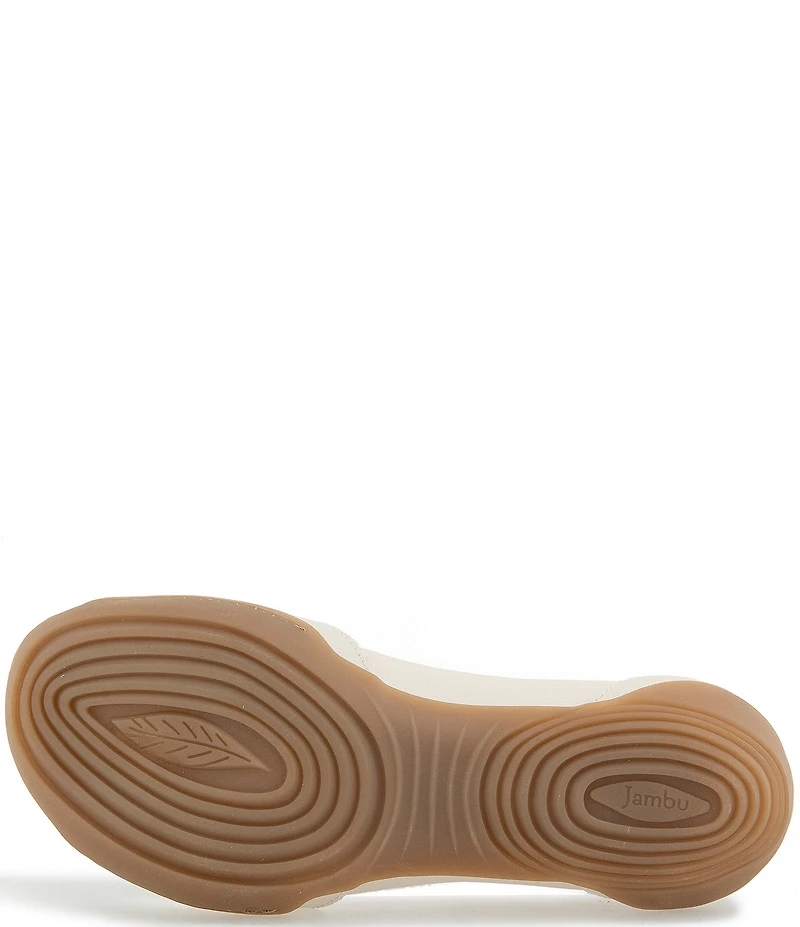 Jambu Missy Leather Ankle Strap Wedge Sandals