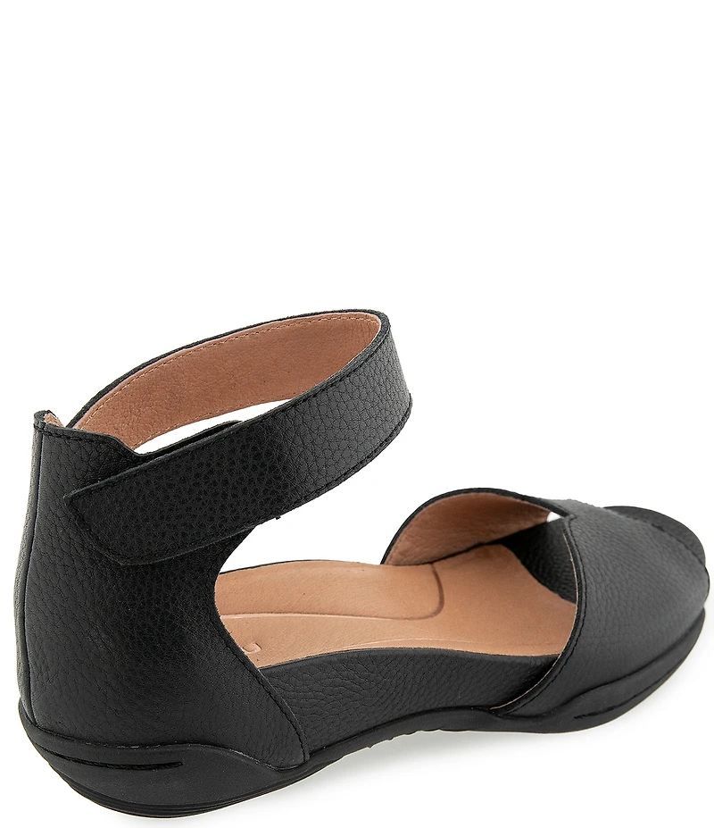 Jambu Missy Leather Ankle Strap Wedge Sandals