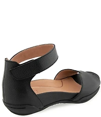 Jambu Missy Leather Ankle Strap Wedge Sandals