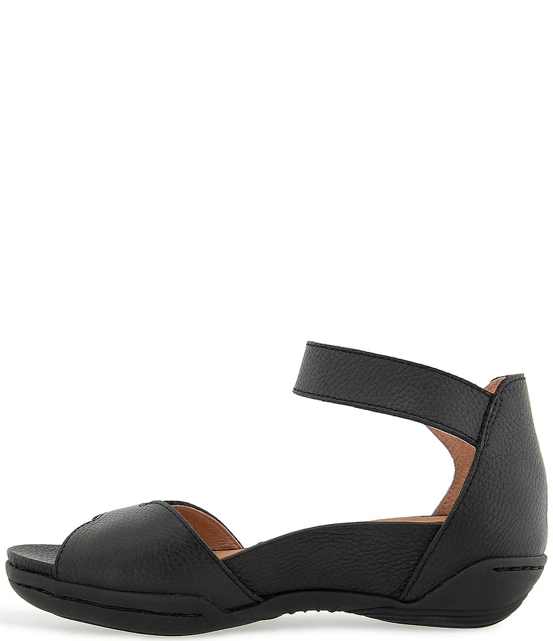 Jambu Missy Leather Ankle Strap Wedge Sandals