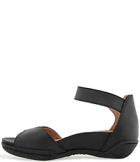 Jambu Missy Leather Ankle Strap Wedge Sandals