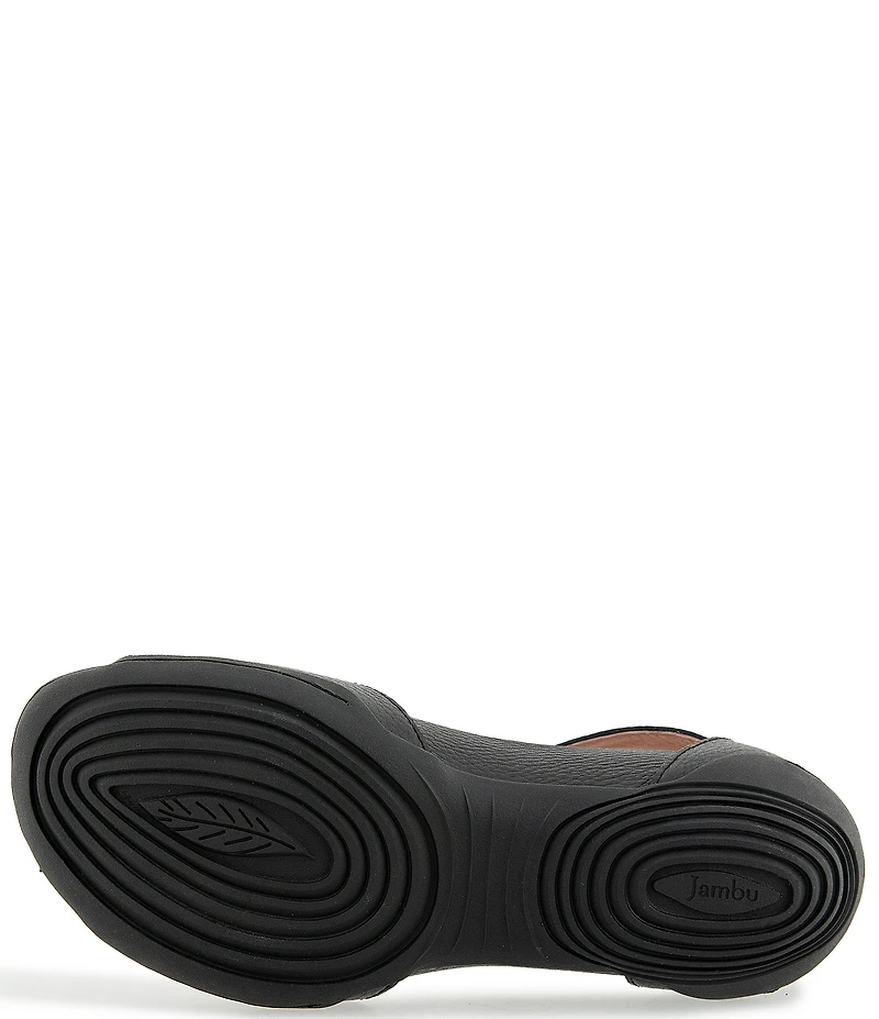 Jambu Missy Leather Ankle Strap Wedge Sandals