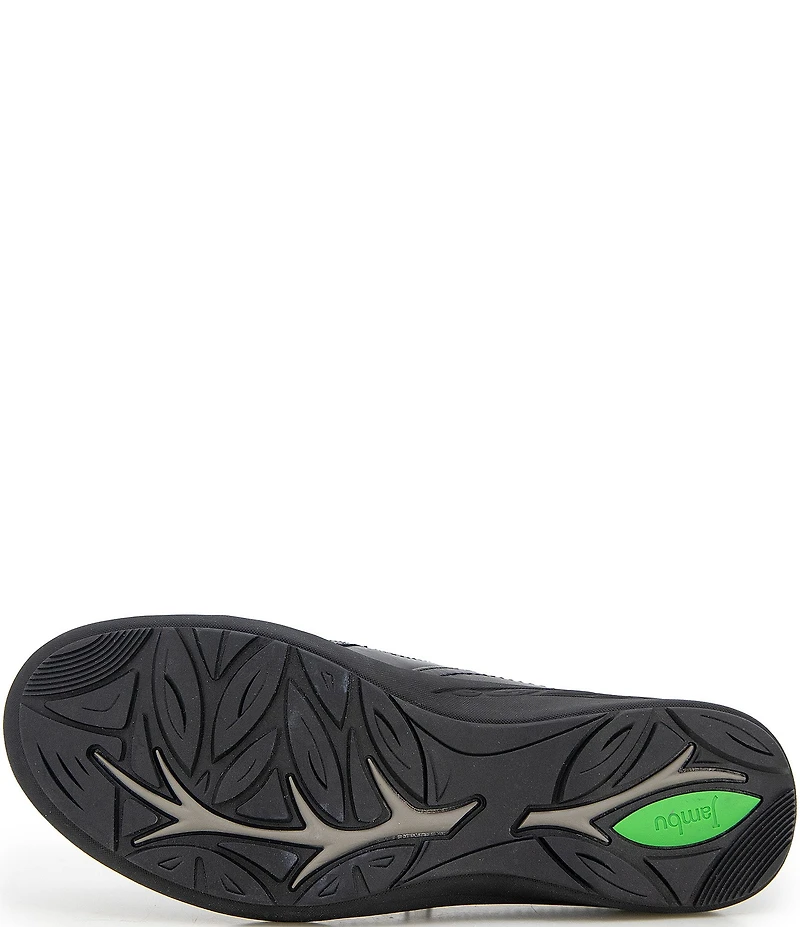 Jambu Thea Leather Side Zip Slip On Sneakers