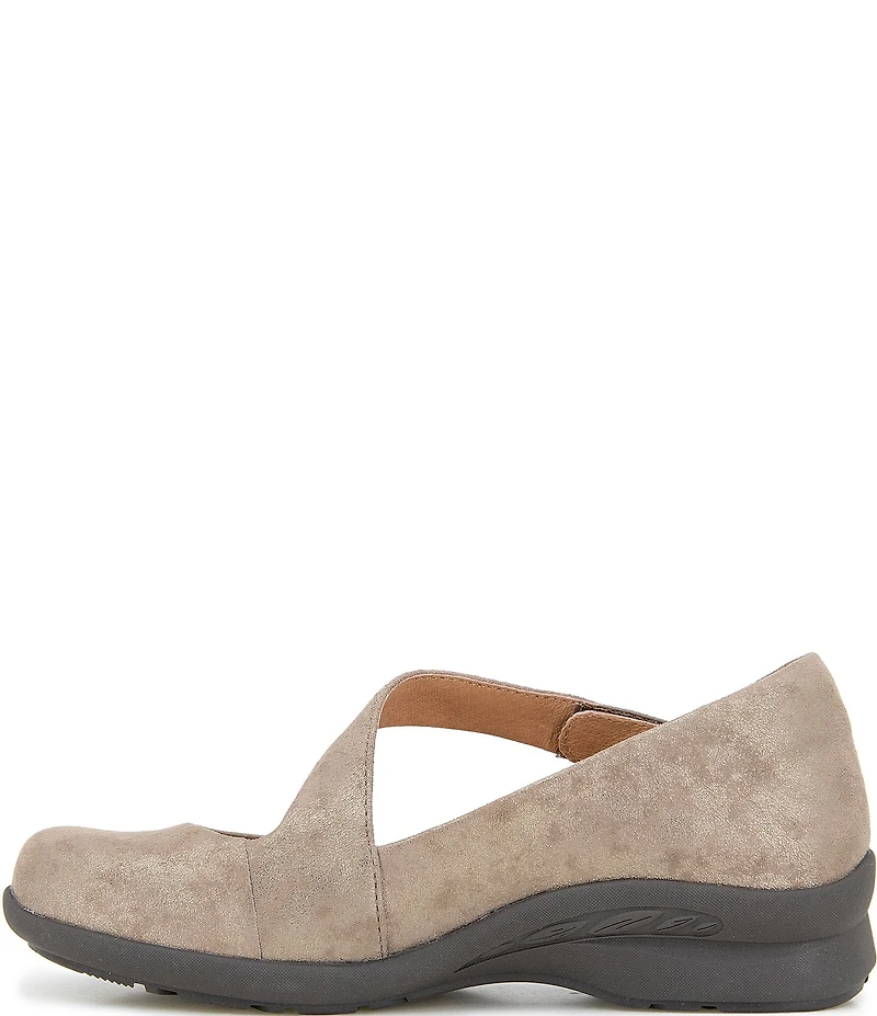 Jambu Treva Leather Asymmetrical Strap Mary Jane Pumps