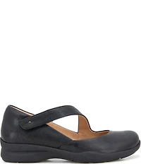 Jambu Treva Leather Asymmetrical Strap Mary Jane Pumps