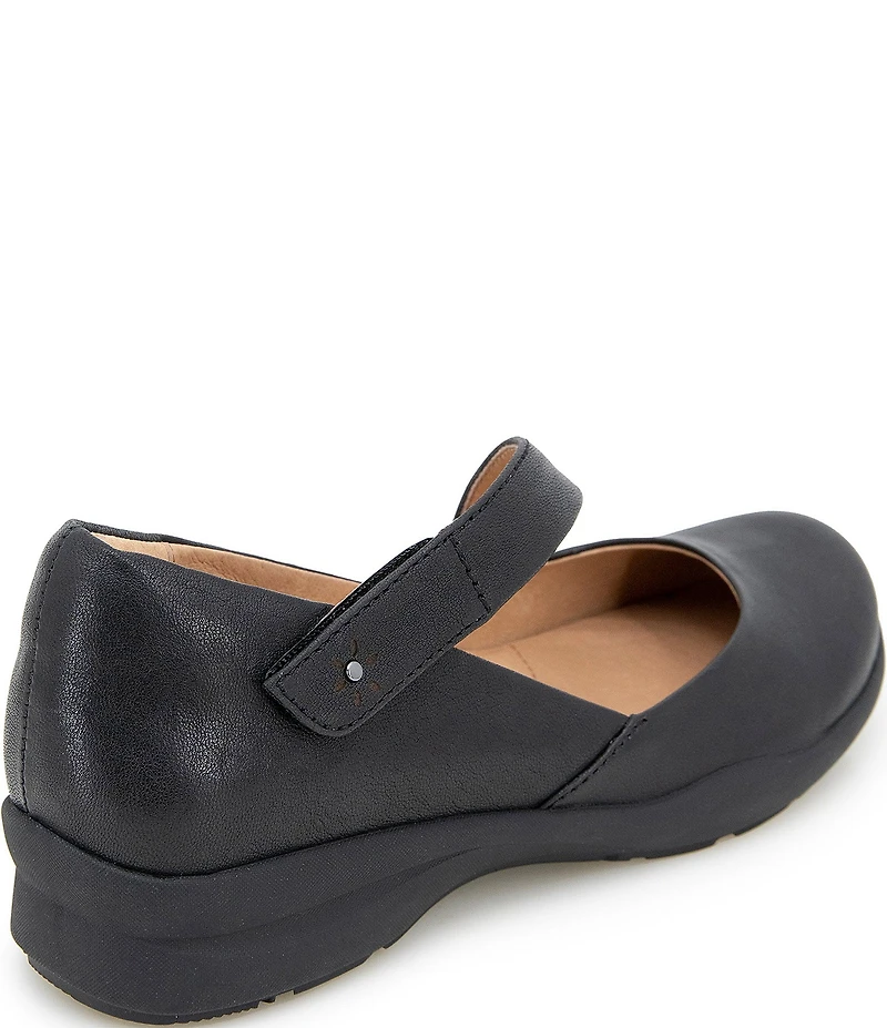 Jambu Treva Leather Asymmetrical Strap Mary Jane Pumps