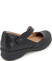 Jambu Treva Leather Asymmetrical Strap Mary Jane Pumps