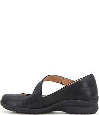 Jambu Treva Leather Asymmetrical Strap Mary Jane Pumps