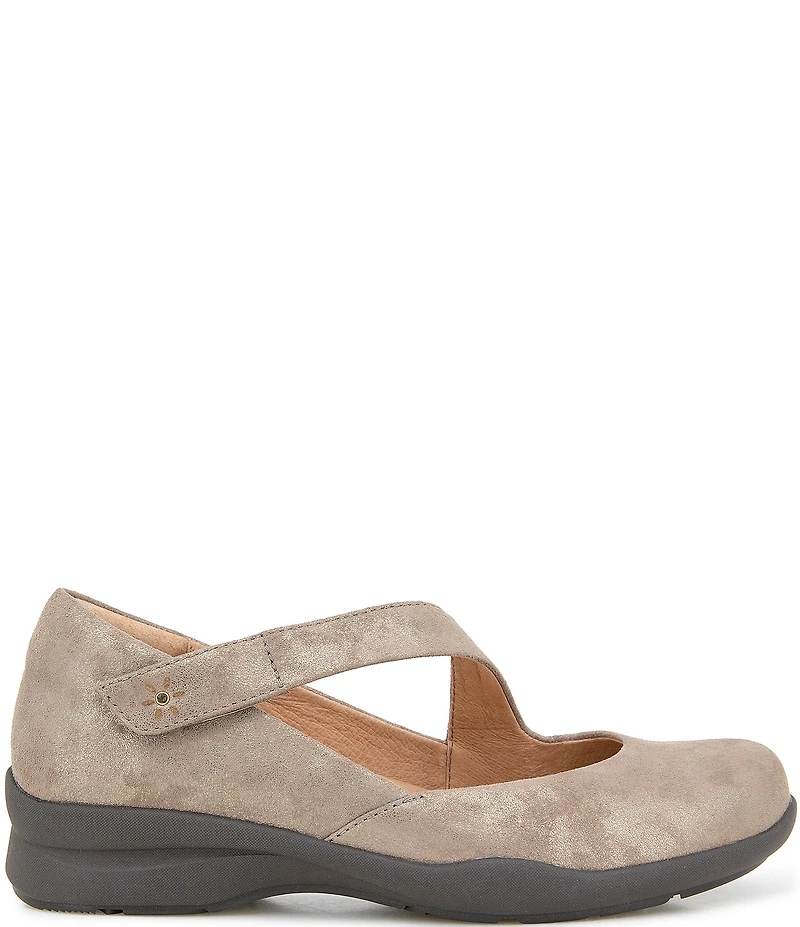 Jambu Treva Leather Asymmetrical Strap Mary Jane Pumps