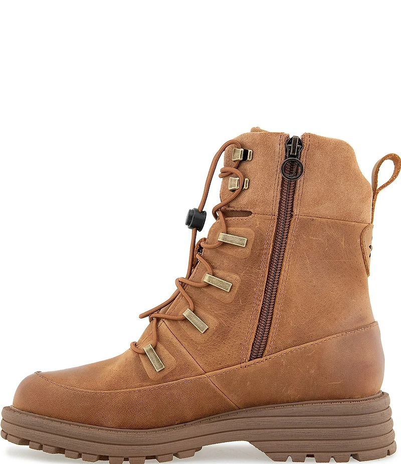Jambu Women's Indy Water Resistant Leather and Suede Bungee Lace Mid Boots
