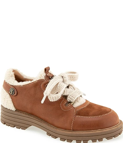 Jambu Women's Ivory Leather and Suede Lace Up Oxfords