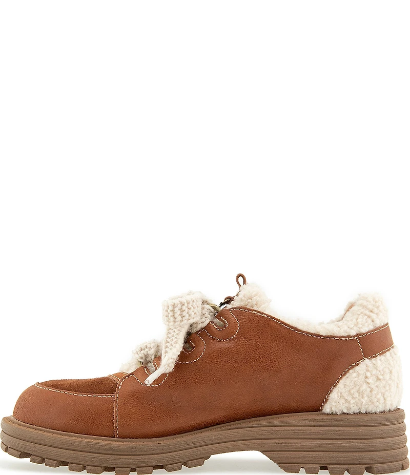 Jambu Women's Ivory Leather and Suede Lace Up Oxfords