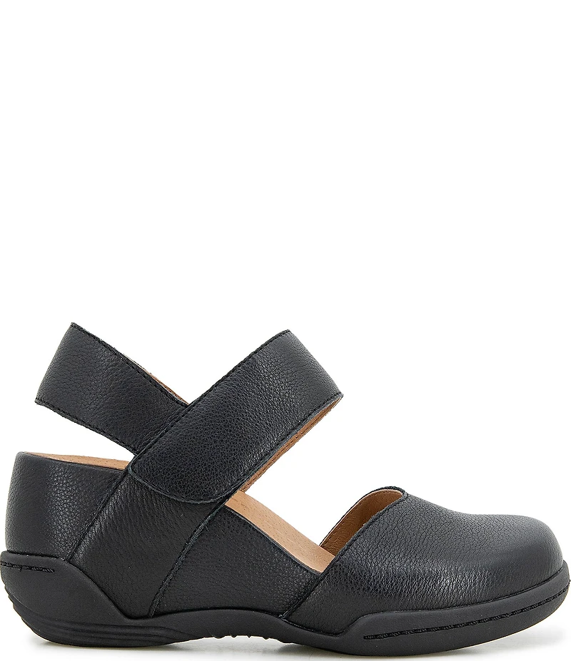 Jambu Women's Nia Leather Mary Jane Slingback Wedge Pumps