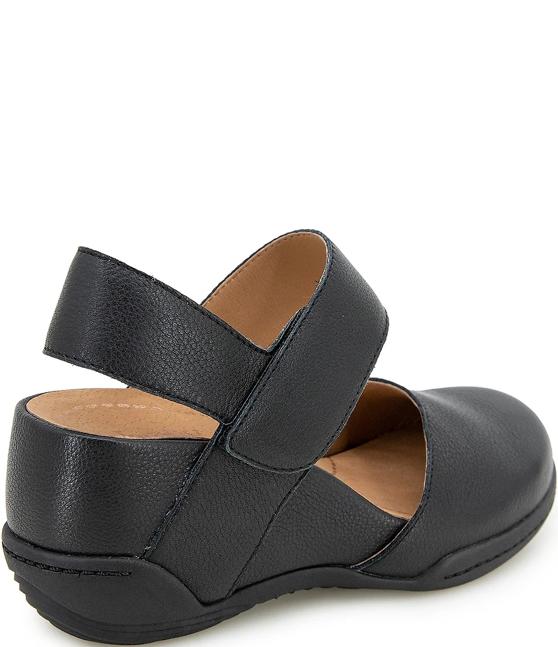 Jambu Women's Nia Leather Mary Jane Slingback Wedge Pumps