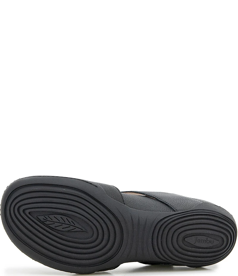 Jambu Women's Nia Leather Mary Jane Slingback Wedge Pumps