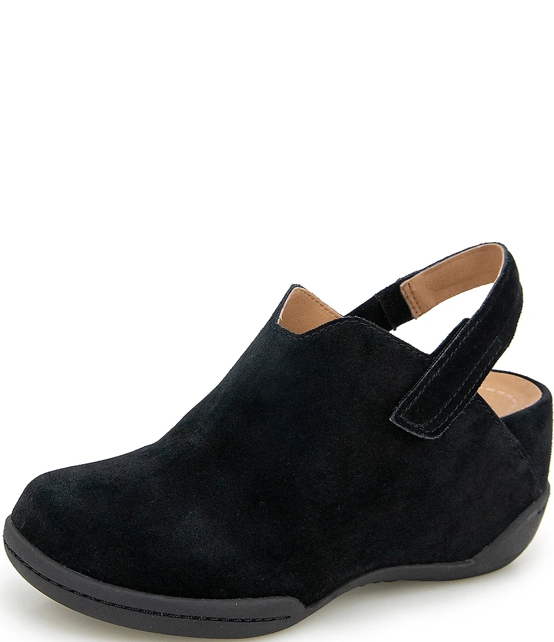 Jambu Women's Nori Suede Slingback Wedge Clogs