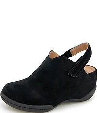 Jambu Women's Nori Suede Slingback Wedge Clogs