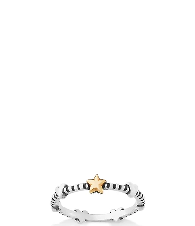 James Avery 14K Gold and Sterling Silver My Shining Star Two Tone Heart Band Ring