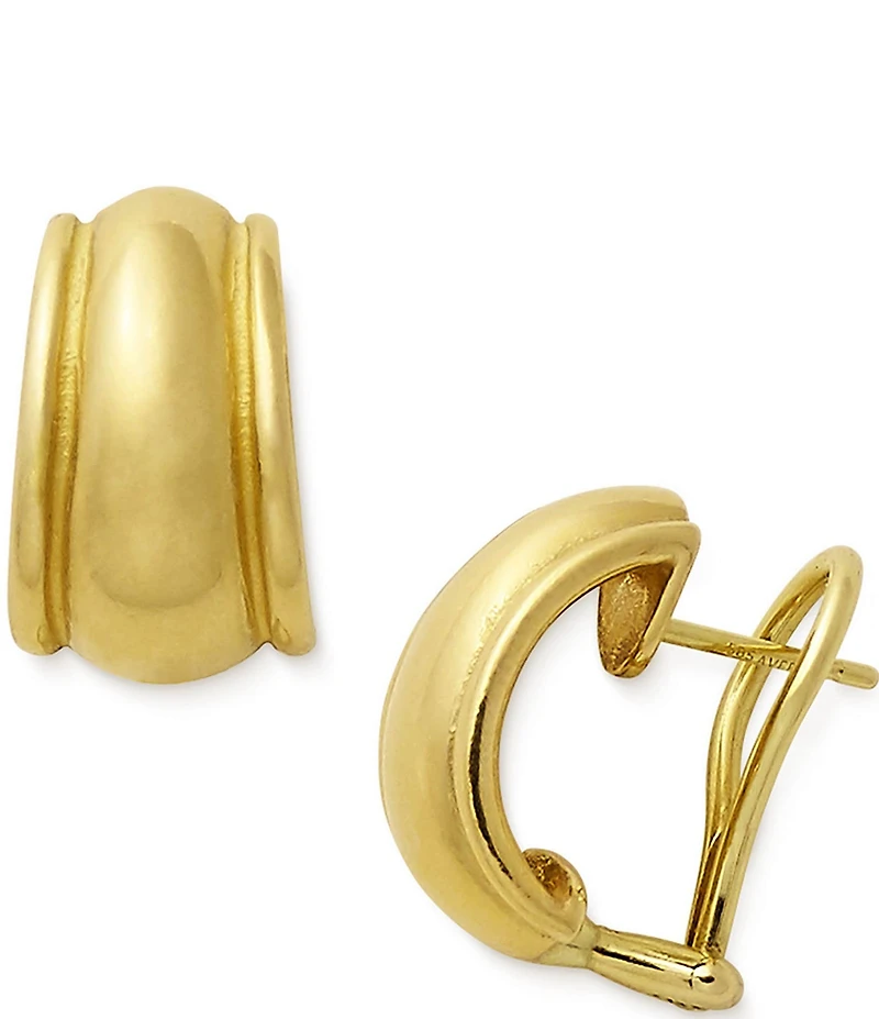 James Avery 14K Gold Christina French Puffy Hoop Earrings