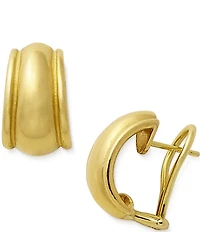 James Avery 14K Gold Christina French Puffy Hoop Earrings